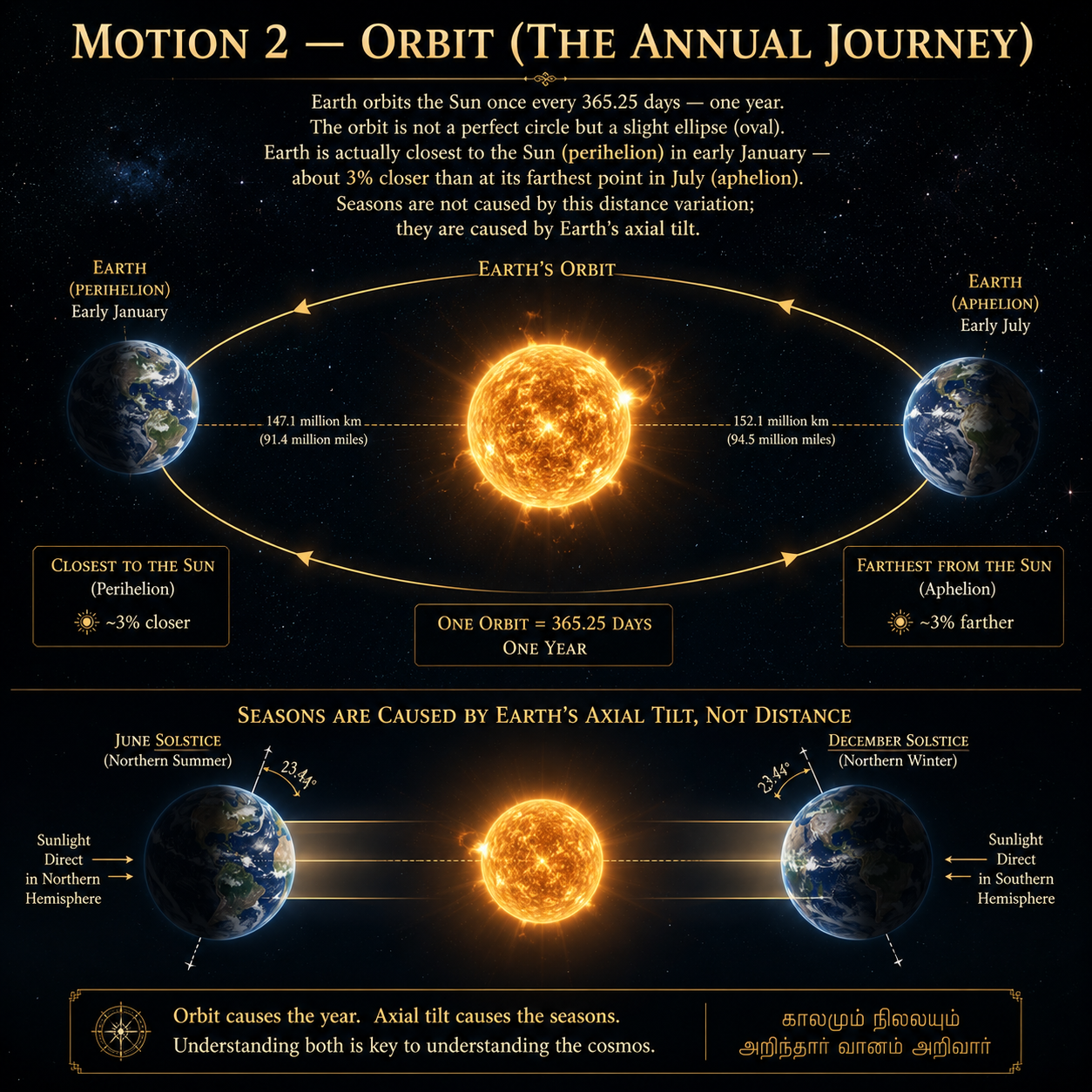 Motion 2 - Earth's orbit around the Sun